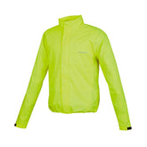Giacca antipioggia NANO RAIN JACKET PLUS, colore giallo fluo. Supercompattabile e impermeabile. Di TUCANO URBANO.